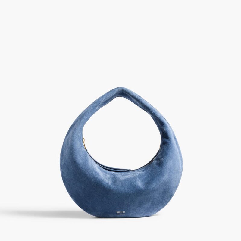 Mini Olivia Hobo in Cloud Iris Suede – KHAITE