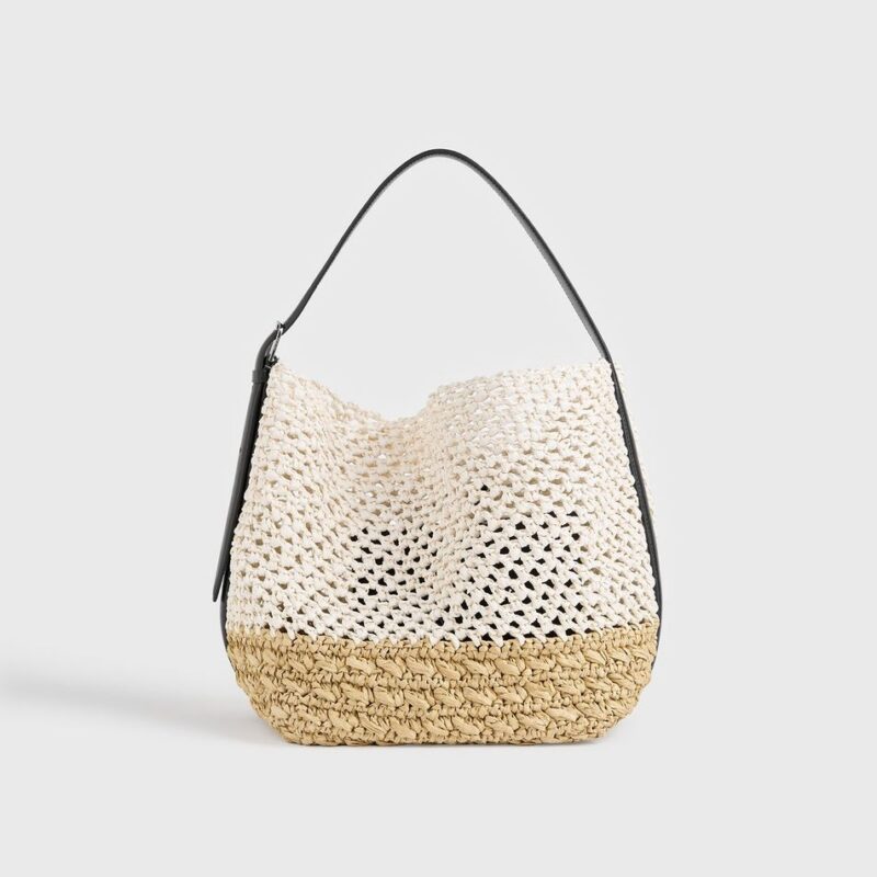 Medium belted paper raffia tote ecru/vanilla – Toteme - INT