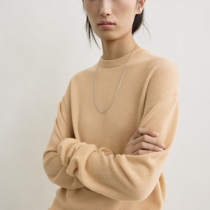 Classic cashmere crew knit pale apricot – Toteme - INT