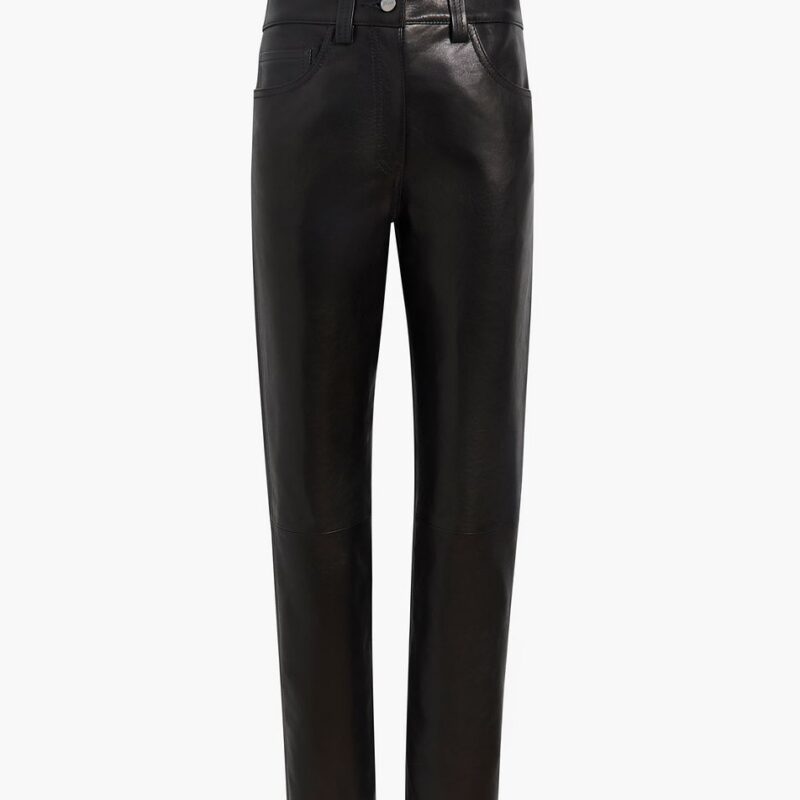 Callum Pant in Black Textured Lamb – Khaite
