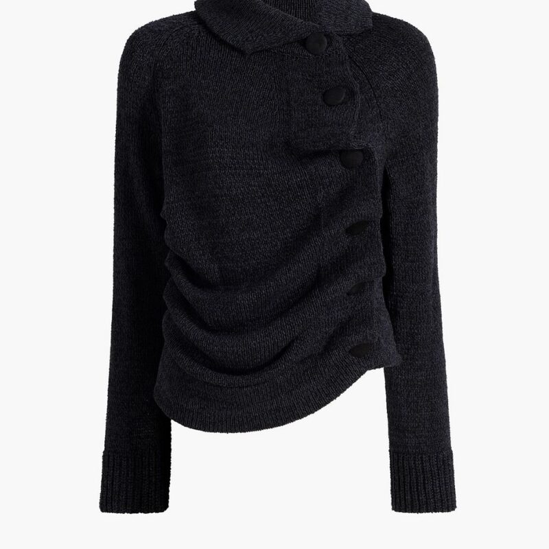 Lorrai Cardigan in Black – Khaite