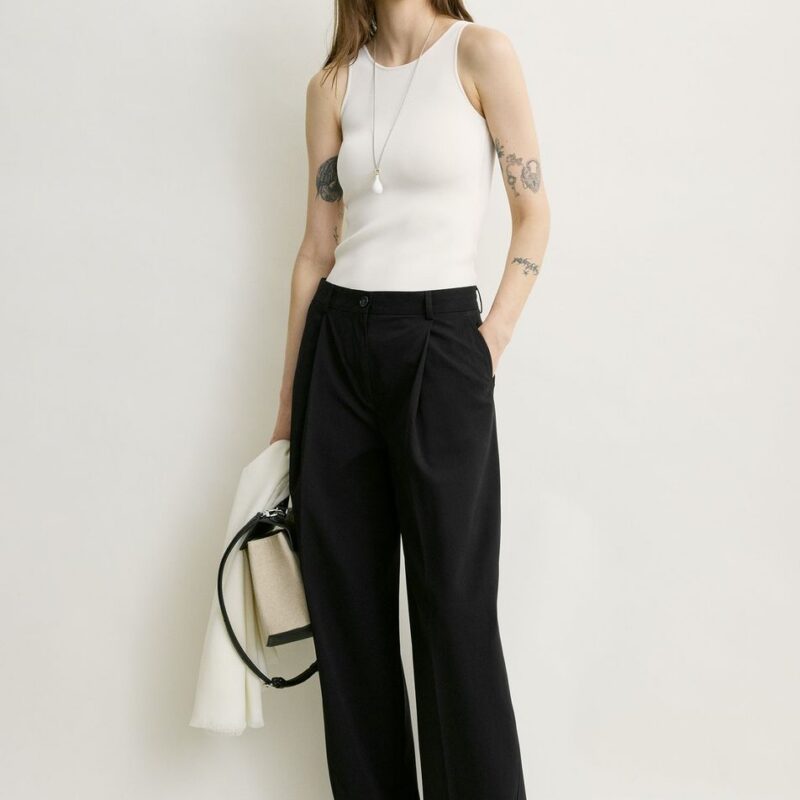 Classic compact knit tank white – Toteme - INT