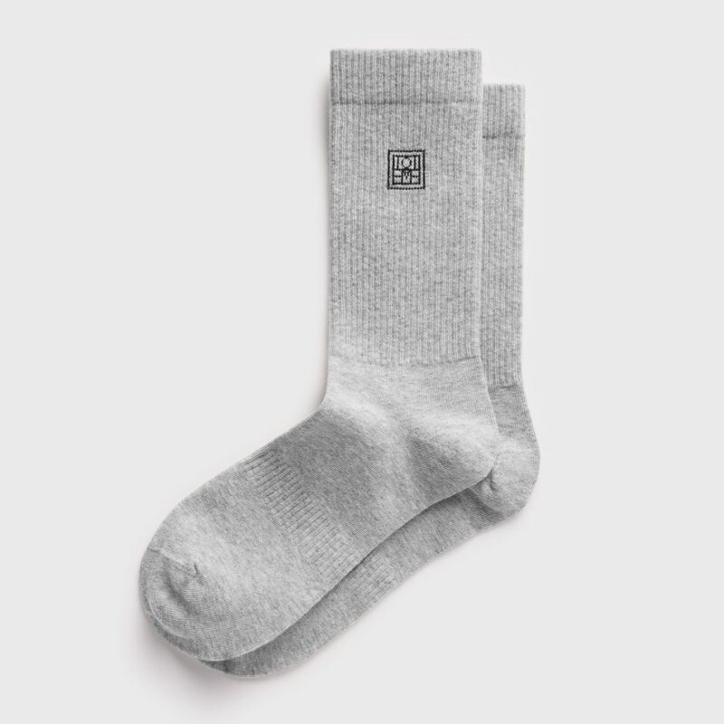 Monogram socks light grey – Toteme - INT