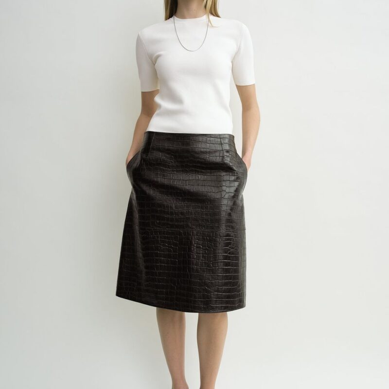 Compact knit tee optic white – Toteme - INT