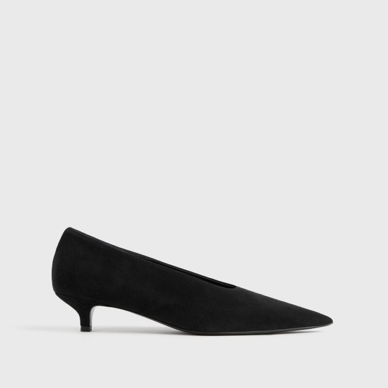 Sharp suede kitten pumps black – Toteme - INT