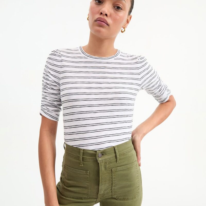Waldorf Ruched-Sleeve T-Shirt – Veronica Beard