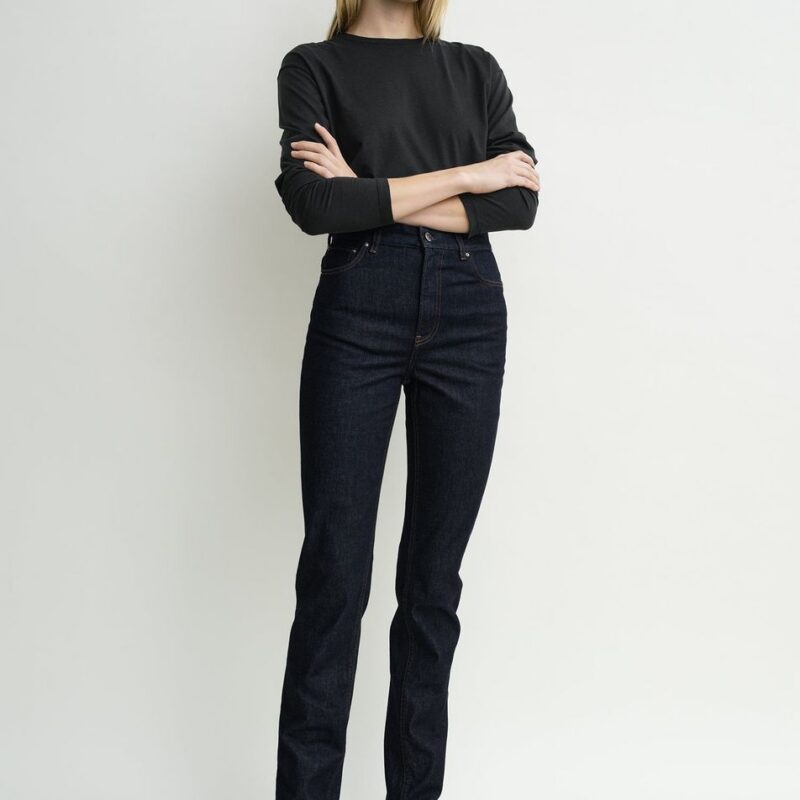 High slim denim rinsed blue – Toteme - INT
