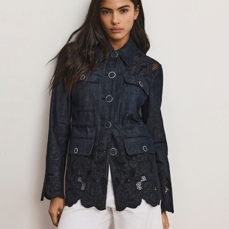Kiki Eyelet Jacket – Veronica Beard