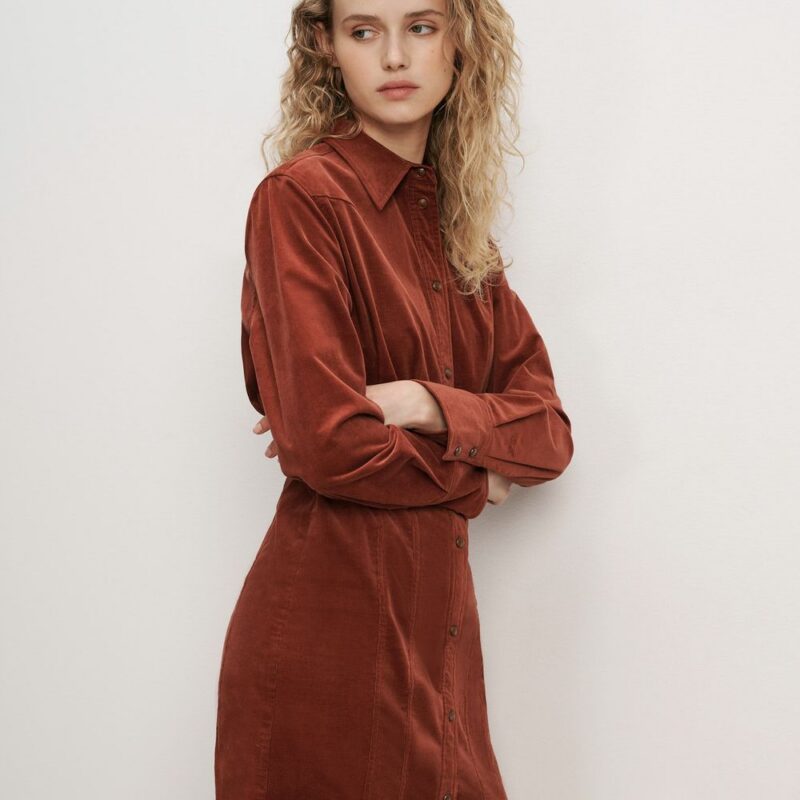 Evren Corduroy Mini Dress – Veronica Beard