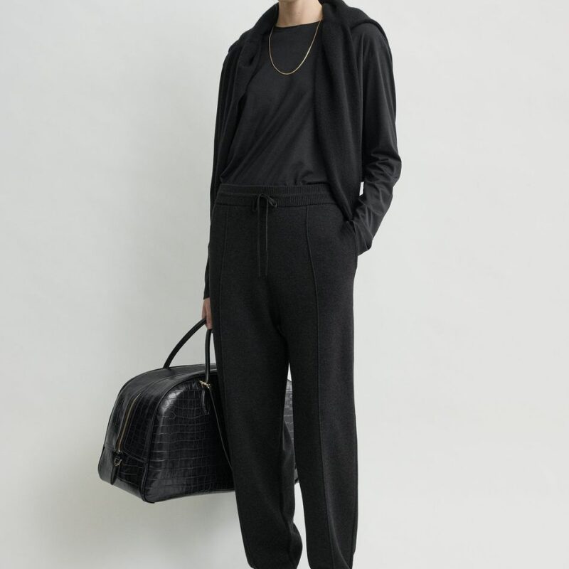 Pintucked sweatpants charcoal – Toteme - INT