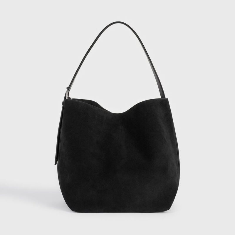 Medium belted suede tote black – Toteme - INT