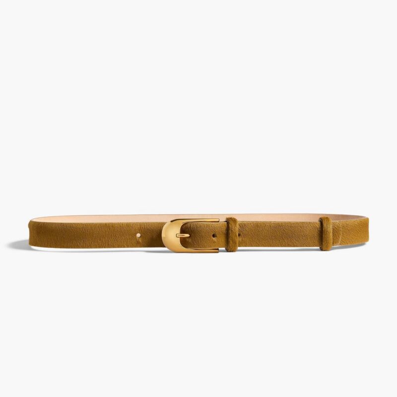 Dome Belt in Bronze Haircalf with Gold – KHAITE