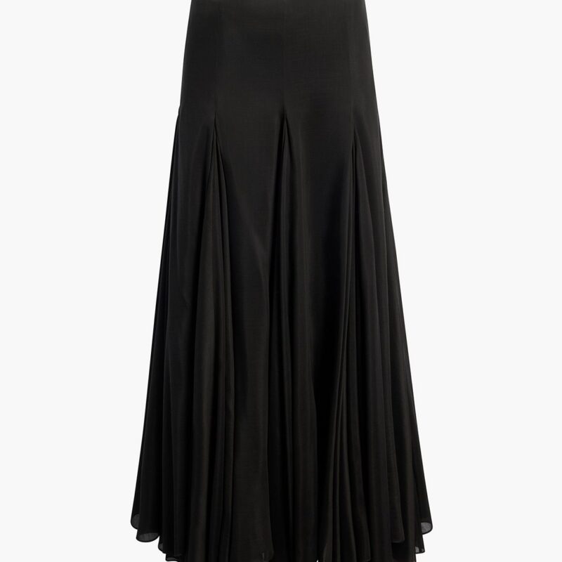 Coda Skirt in Black Silk Blend – KHAITE