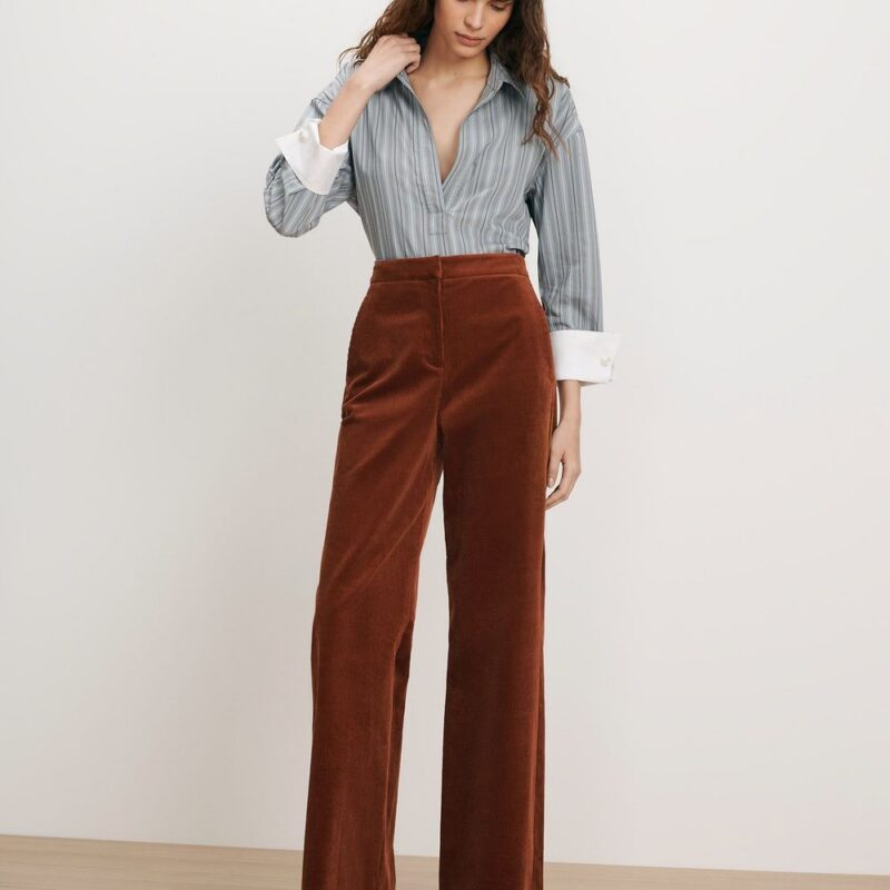 Holt Corduroy Wide-Leg Pant – Veronica Beard