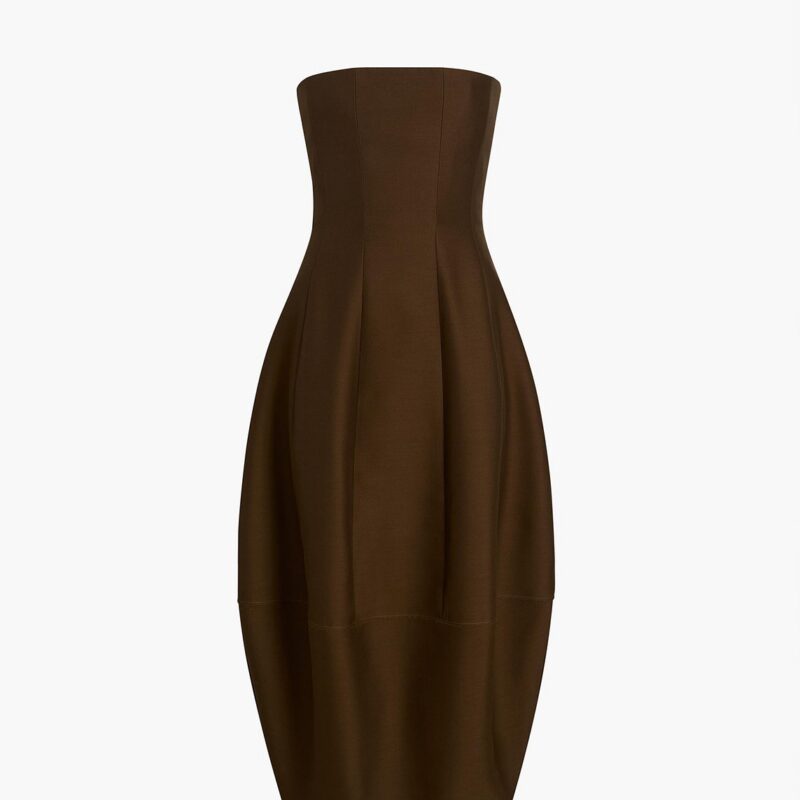 Stela Dress in Dark Olive – KHAITE