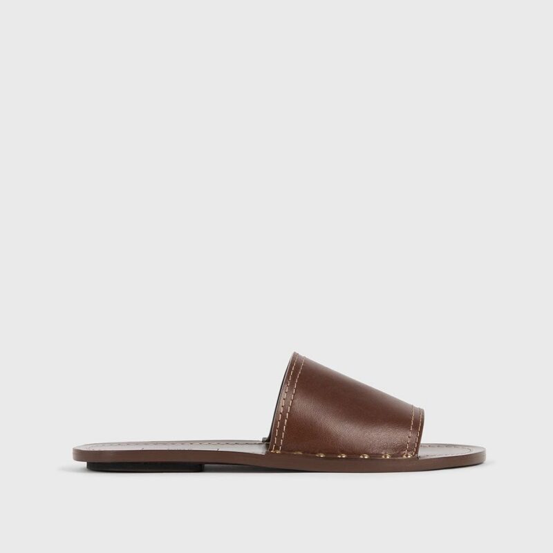 Studded leather slides sienna – Toteme - INT