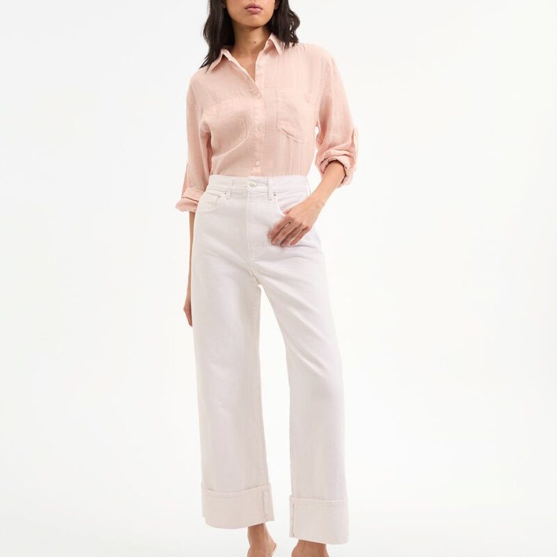 Taylor Cuffed Cropped Wide-Leg Jean – Veronica Beard