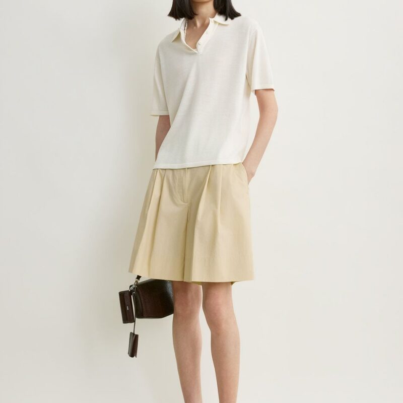 Cotton shorts peanut petite – Toteme - INT