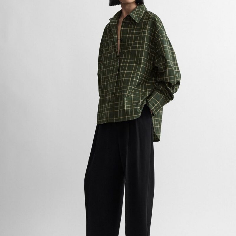 Boxy shirt pine/popcorn – Toteme - INT