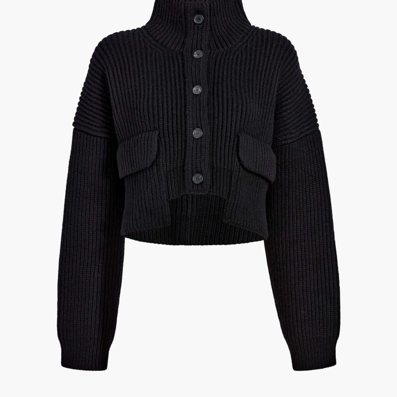 Eita Cardigan in Black – KHAITE