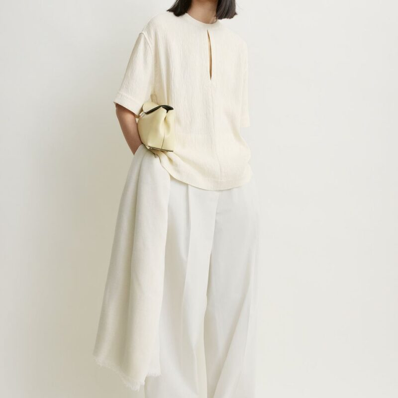 Soft tunic top off-white petite – Toteme - INT