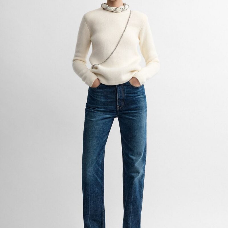 Structured crew knit ecru – Toteme - INT