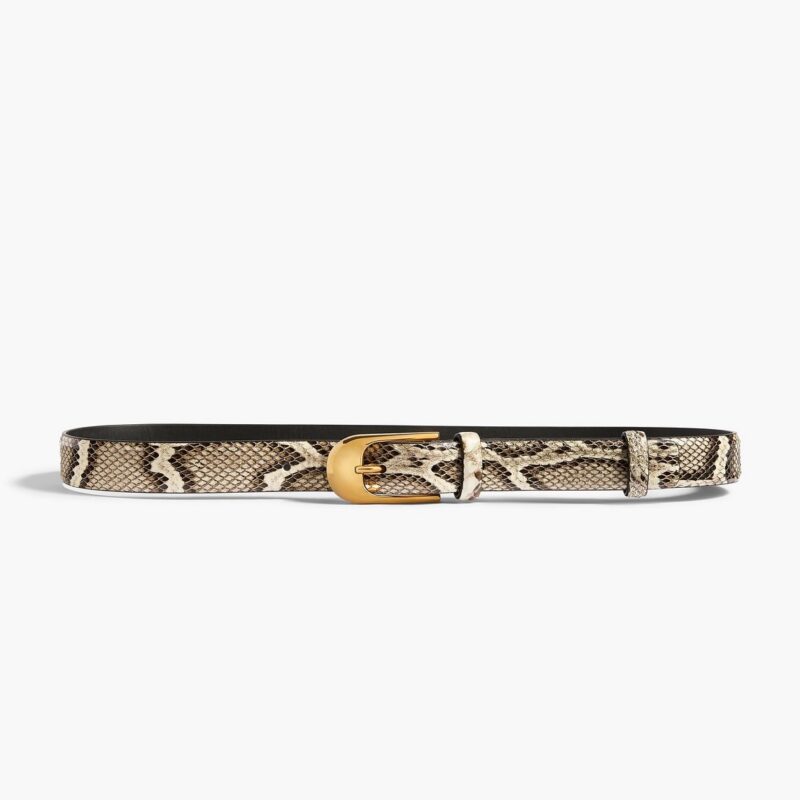 Dome Belt in Natural Python with Gold – KHAITE