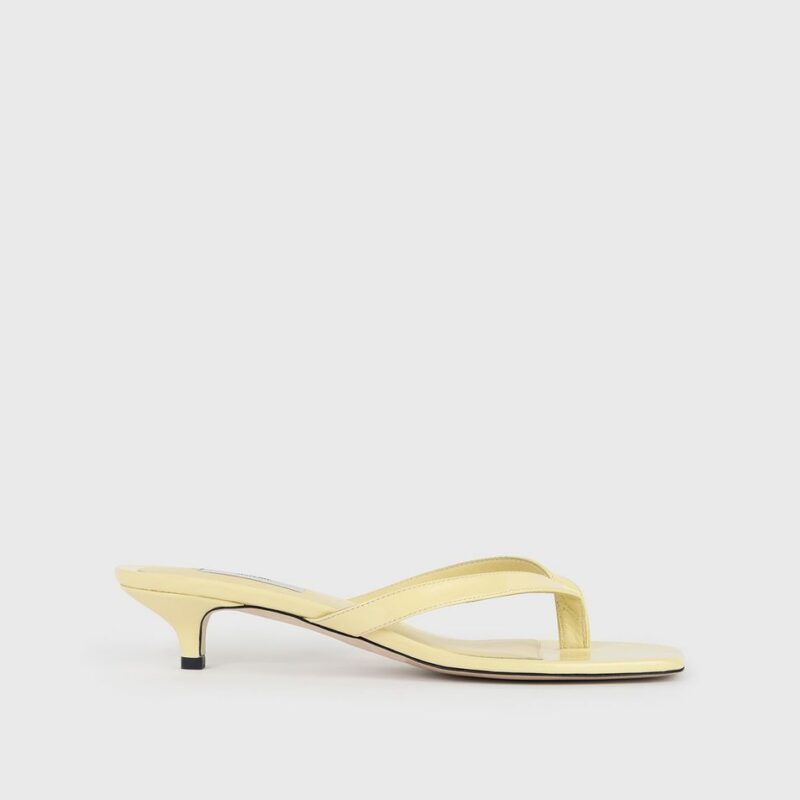 Naplack heeled flip flops buttercup – Toteme - INT