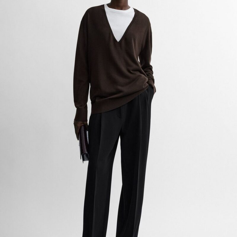 Fine v-neck knit fondante – Toteme - INT