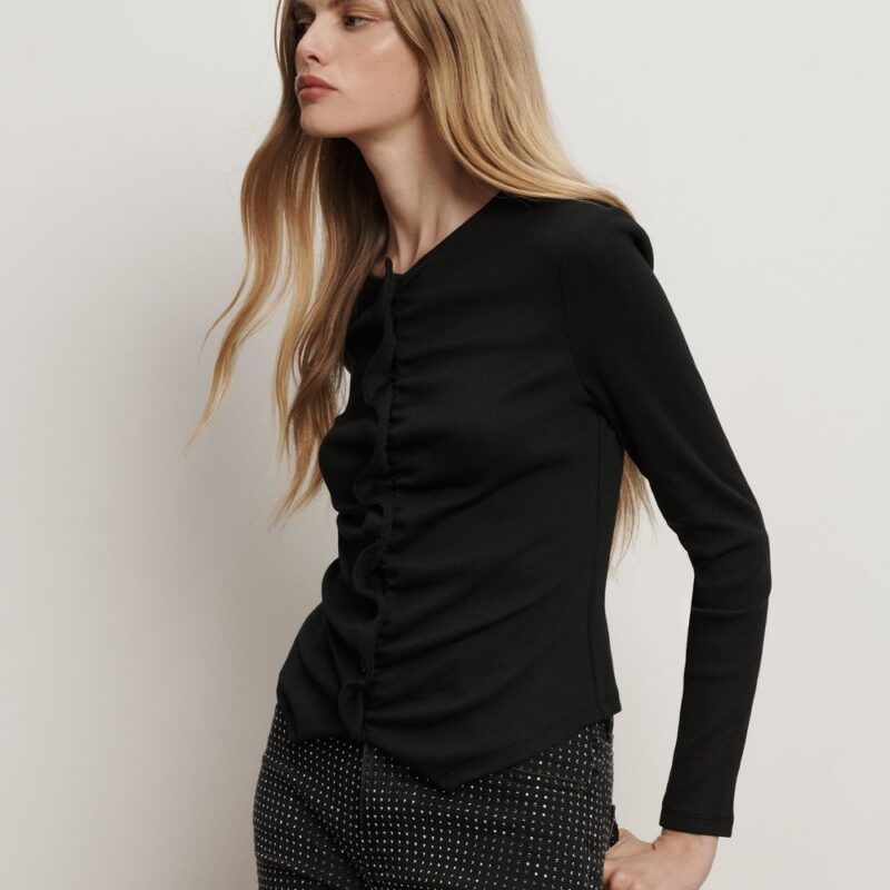 Jasminah Button-Front Top – Veronica Beard