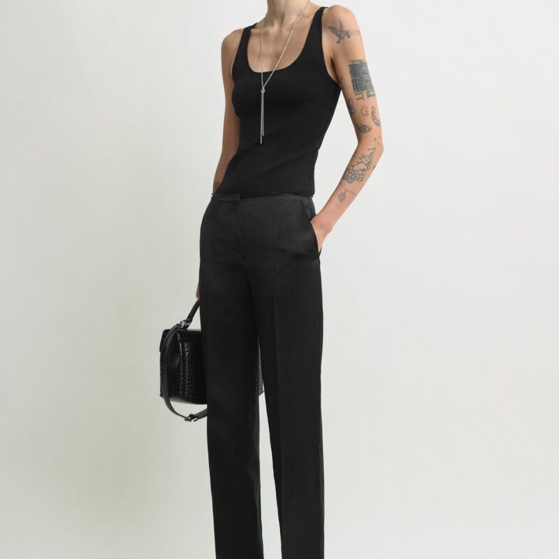 Easy raw edge trousers black – Toteme - INT