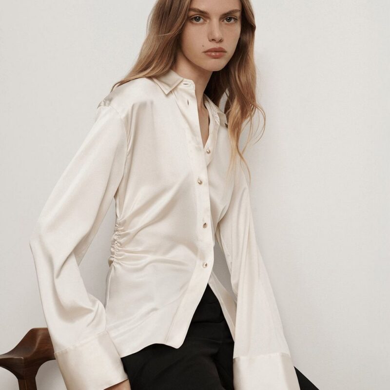 Shiona Stretch-Silk Blouse – Veronica Beard