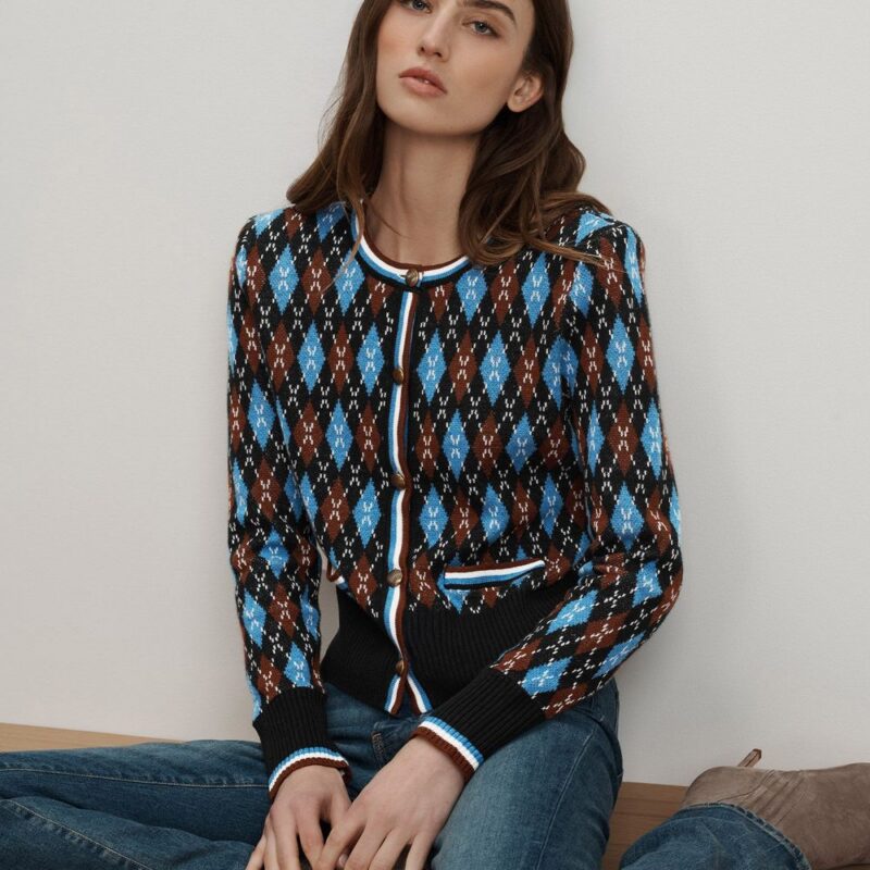 Sylvane Argyle Cardigan – Veronica Beard