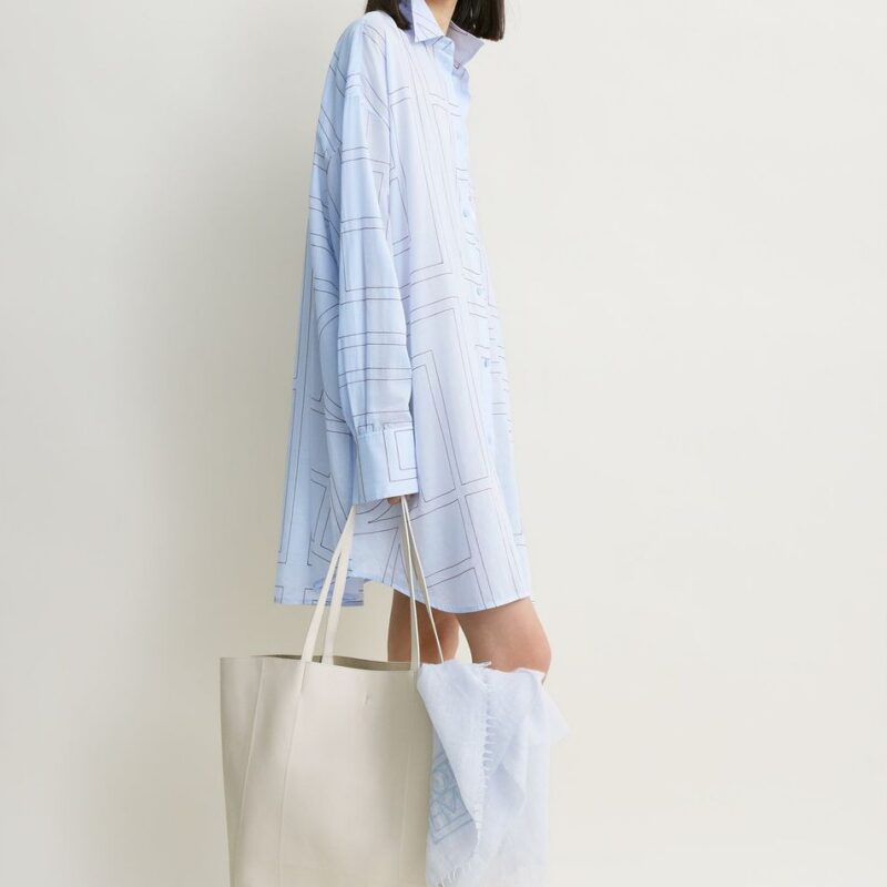 Long summer shirt sky/red – Toteme - INT