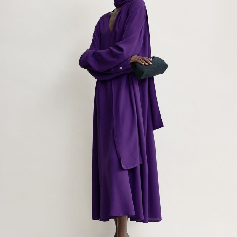 Rounded neckline dress amethyst – Toteme - INT