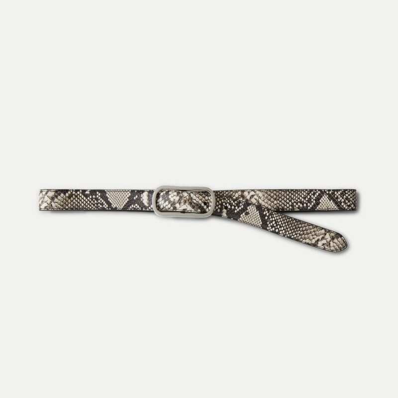 Snake-Embossed Loop Belt – Veronica Beard