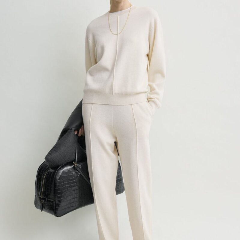 Pintucked sweater ecru – Toteme - INT