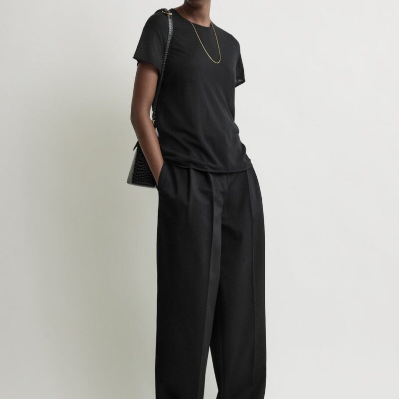 Relaxed chino trousers black – Toteme - INT