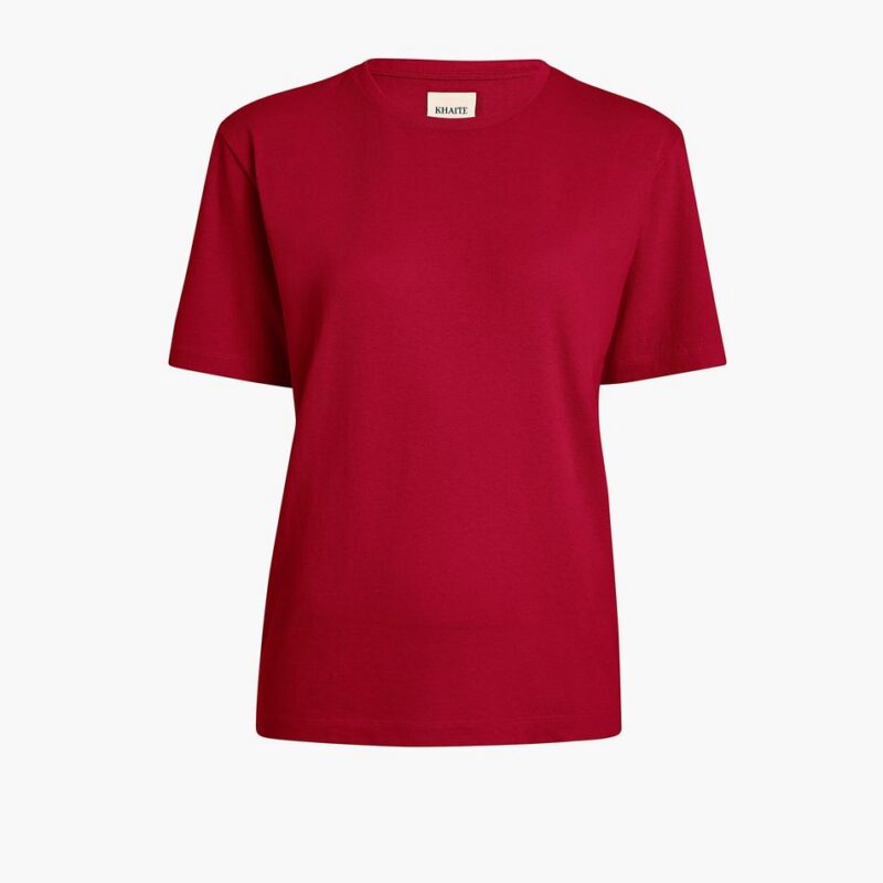 Mae T-Shirt in Crimson – Khaite