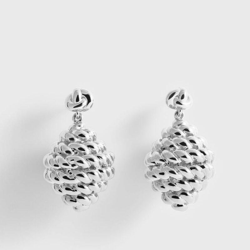 Rope drop earrings silver – Toteme - INT