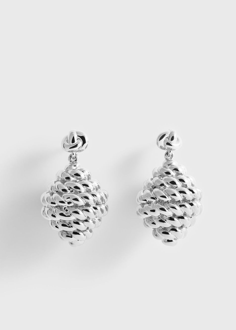 Rope drop earrings silver – Toteme - INT