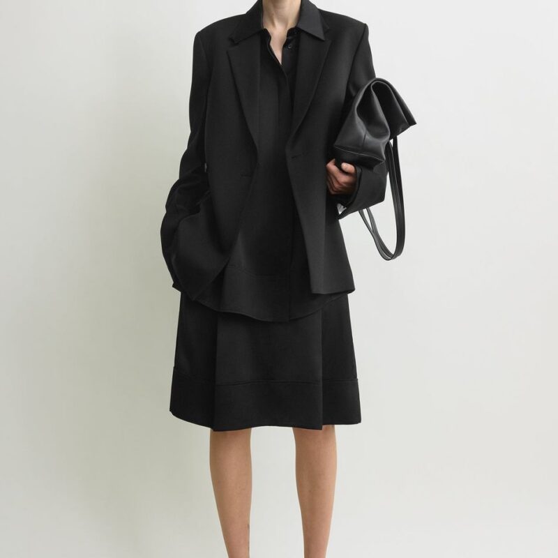 Long boxy blazer black – Toteme - INT
