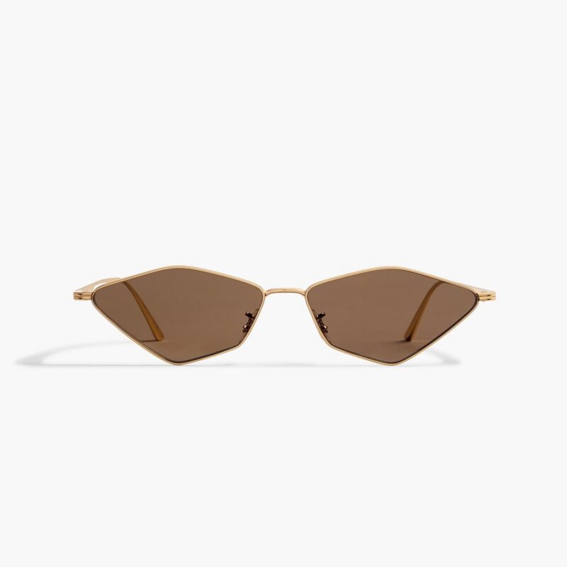 KHAITE x Oliver Peoples 2001C in Gold and Brown