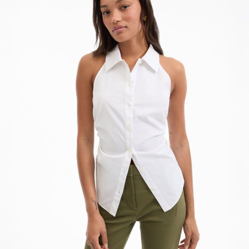 Regina Sleeveless Button-Down Shirt – Veronica Beard