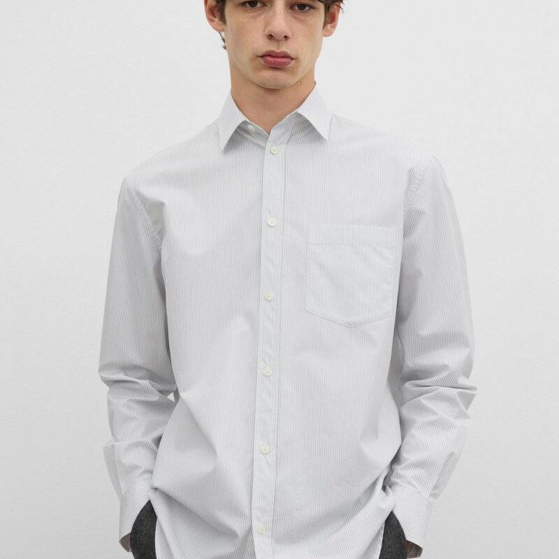 Shrunk shirt white/cobalt – Toteme - INT