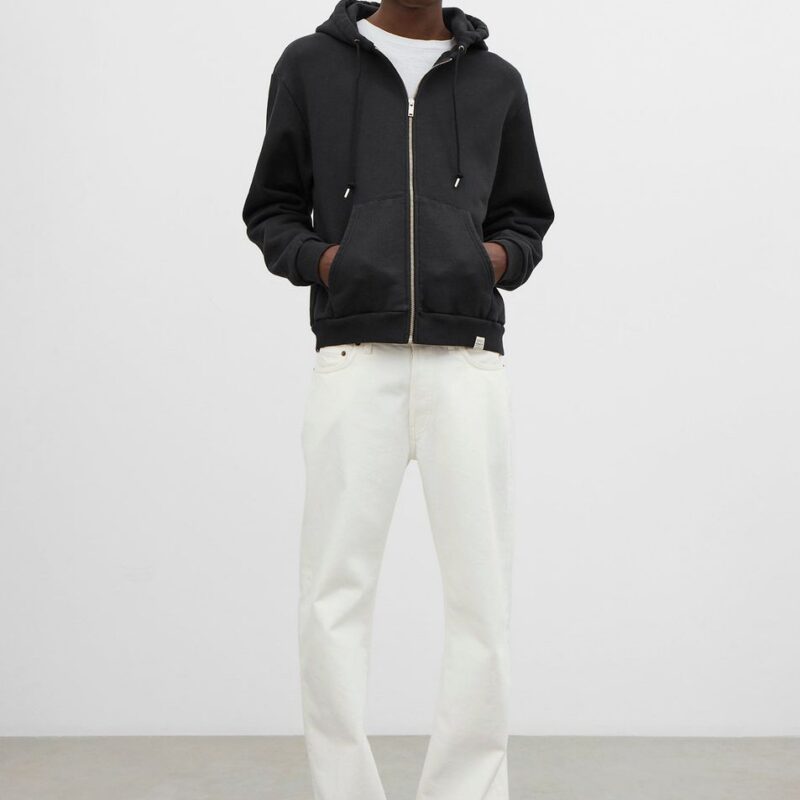 Zip hoodie washed black – Toteme - INT