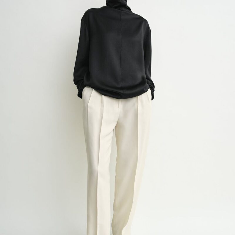 Slouch-neck blouse black – Toteme - INT