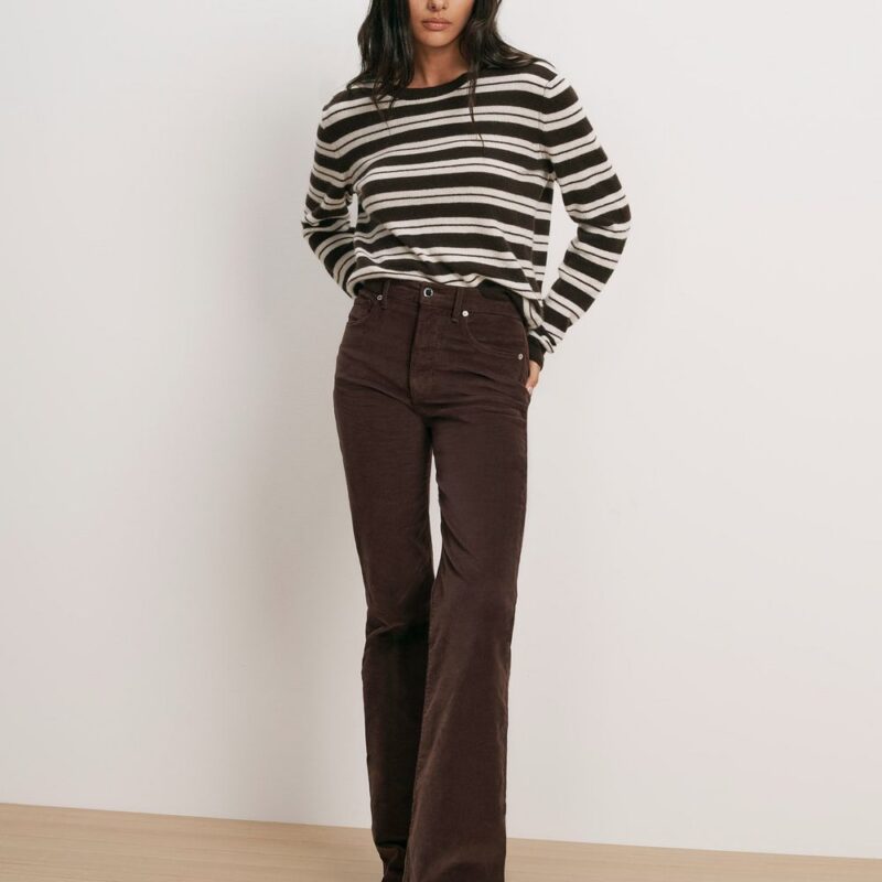 Crosbie Corduroy Slim Wide-Leg Pant – Veronica Beard
