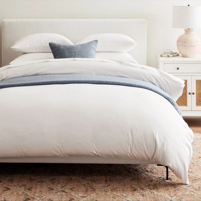 Retreat Heritage Sateen Duvet, White, King/Cal. King