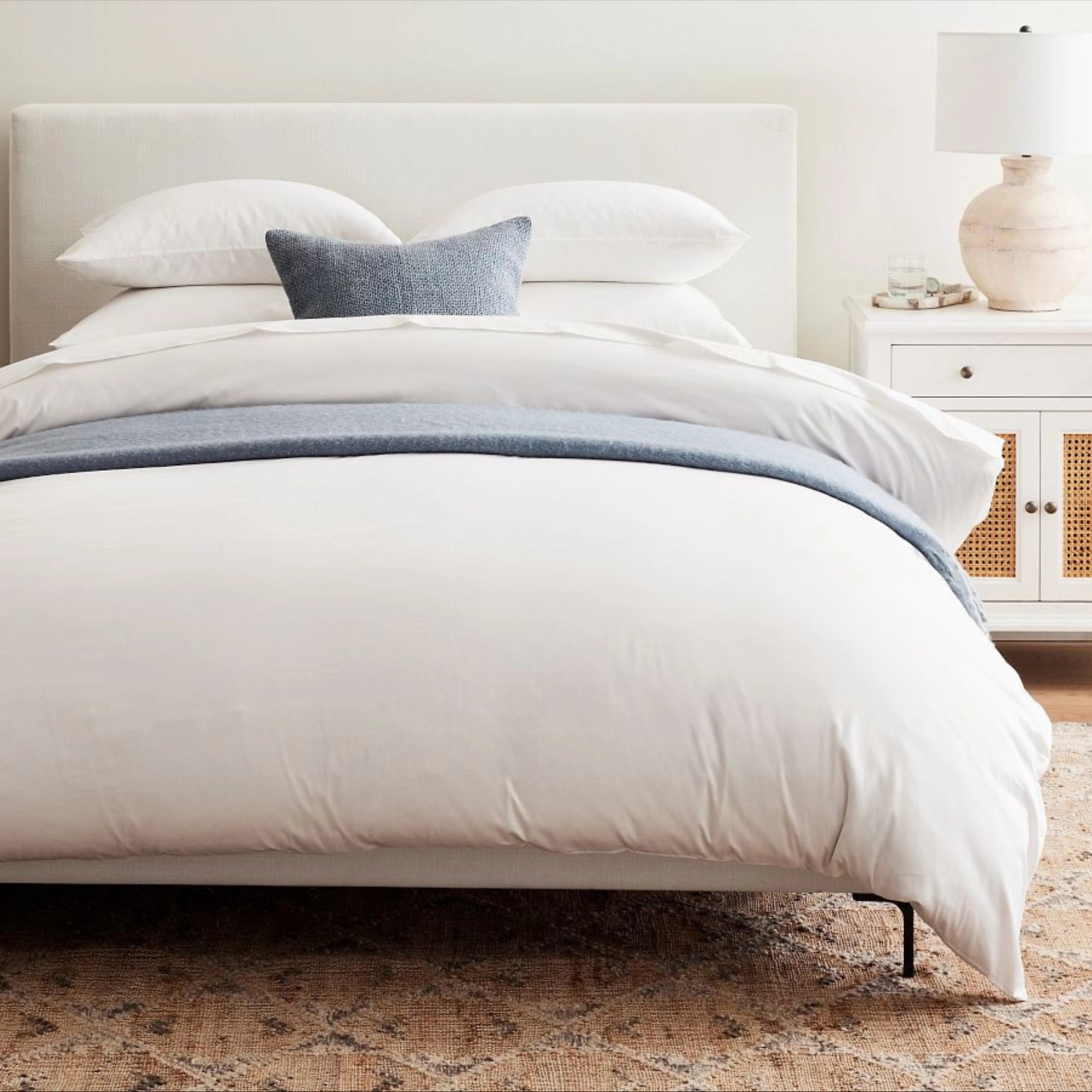 Retreat Heritage Sateen Duvet, White, King/Cal. King